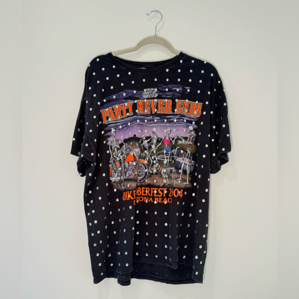 Vintage 2004 Oversized Bikefest Daytona Beach Diamond Tee